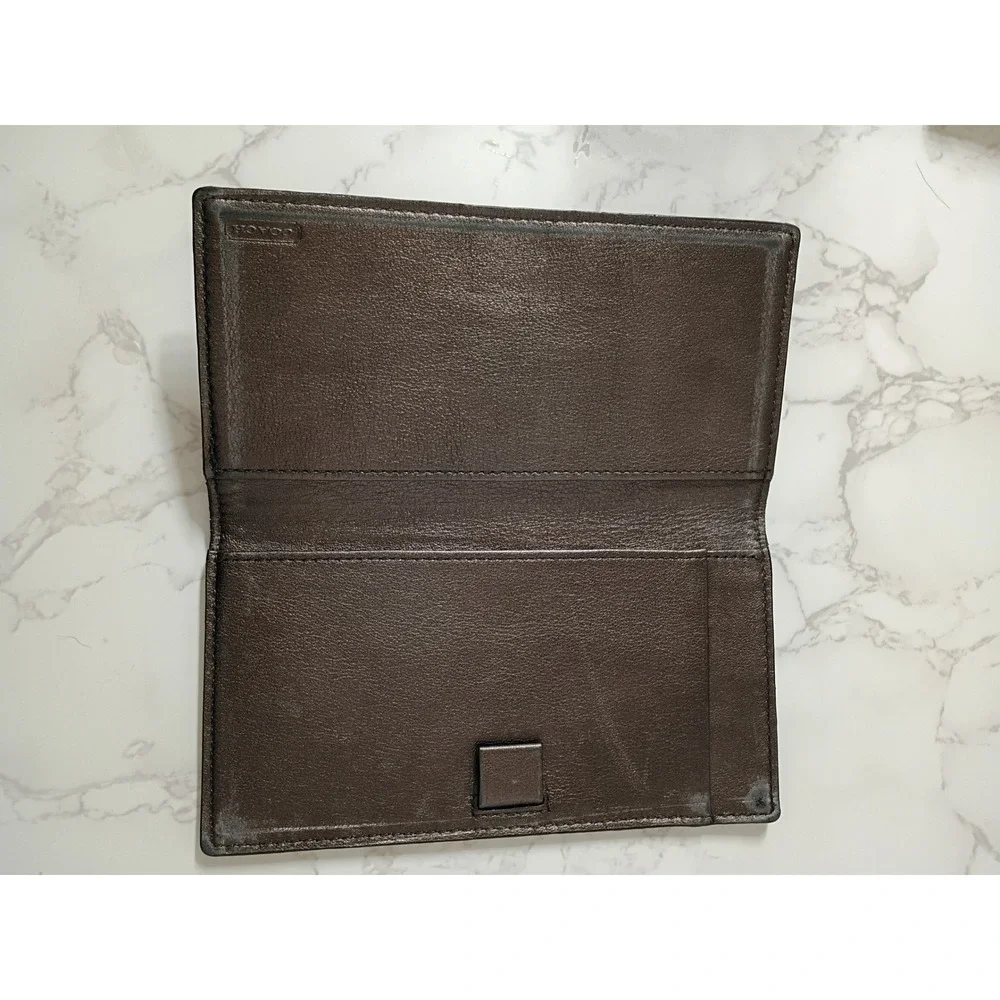 COACH Vintage Signature Canvas Checkbook Wallet - EUC